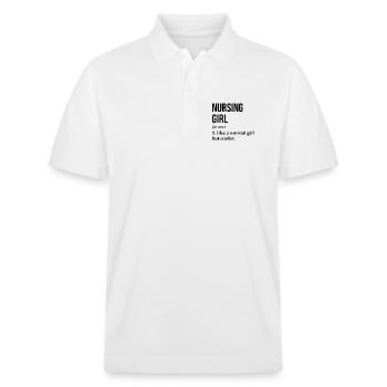 Krankenschwester, Schwester, Krankenschwester - Stanley/Stella Unisex Bio-Poloshirt PREPSTER - Weiß - Vorne - Roxy (174cm) & Andy (188cm)
