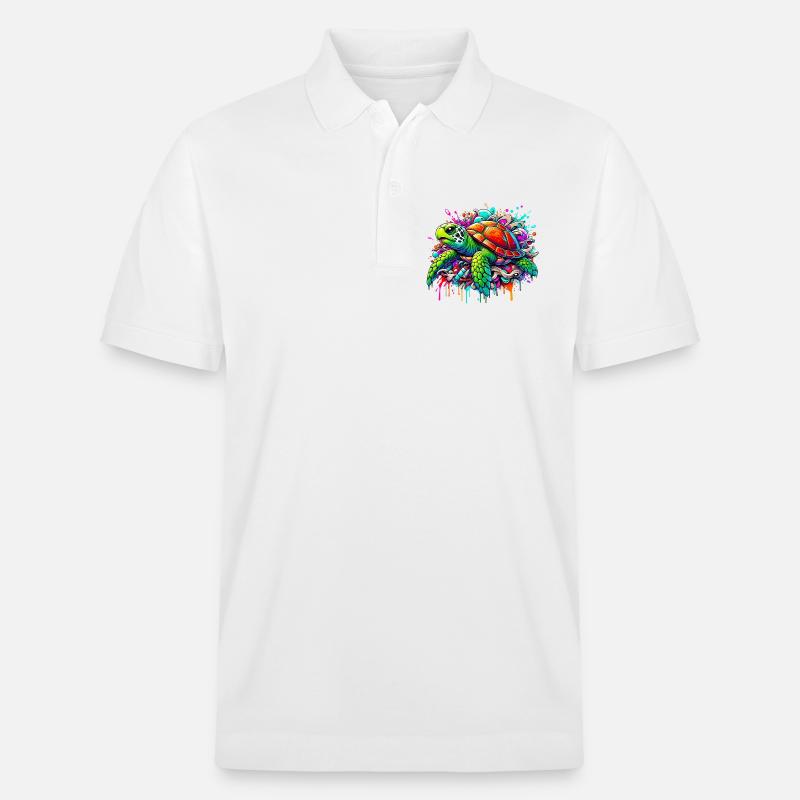 Schildkröte - Stanley/Stella Unisex Bio-Poloshirt PREPSTER - Weiß