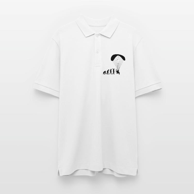 Paramotoring Human Evolution Funny Stanley/Stella Unisex Organic Polo Shirt PREPSTER