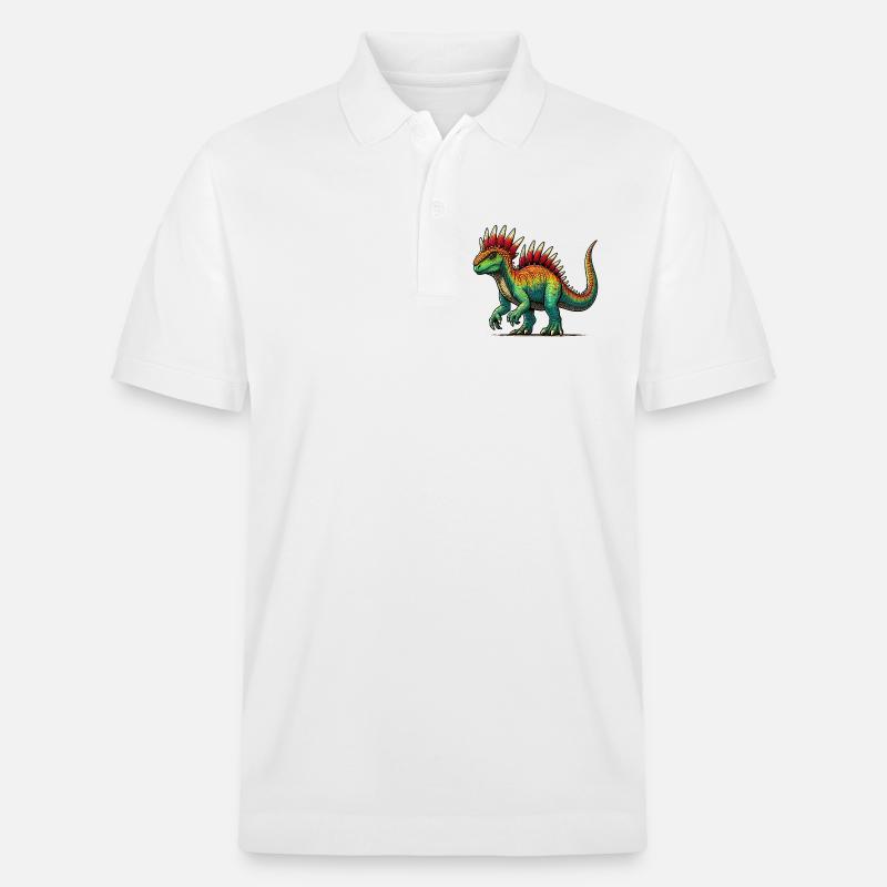 Dinosaurier - Stanley/Stella Unisex Bio-Poloshirt PREPSTER - Weiß
