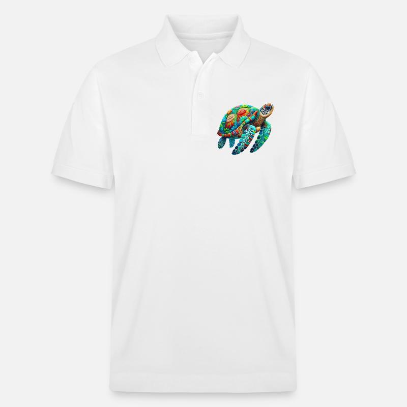 Schildkröte - Stanley/Stella Unisex Bio-Poloshirt PREPSTER - Weiß