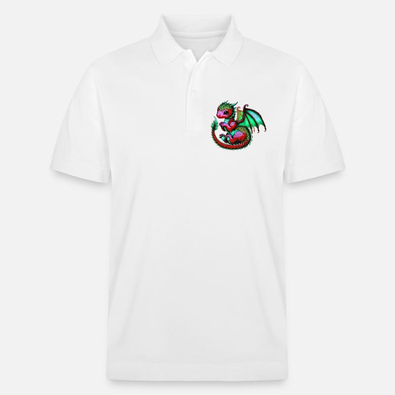 Drache - Stanley/Stella Unisex Bio-Poloshirt PREPSTER - Weiß