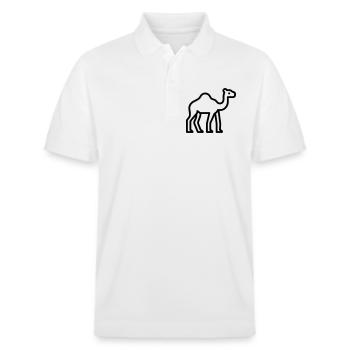 camel - Stanley/Stella Unisex Organic Polo Shirt PREPSTER - white - Front - Roxy (174cm) & Andy (188cm)