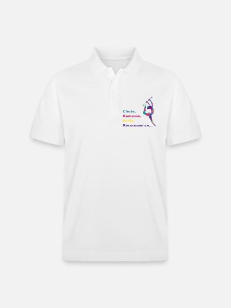 Chute-_Ramasse-_Recommence-- - Polo PREPSTER bio Stanley/Stella Unisexe - blanc