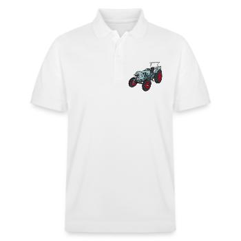 Der Gestreifte - Stanley/Stella Unisex Bio-Poloshirt PREPSTER - Weiß - Vorne - Roxy (174cm) & Andy (188cm)