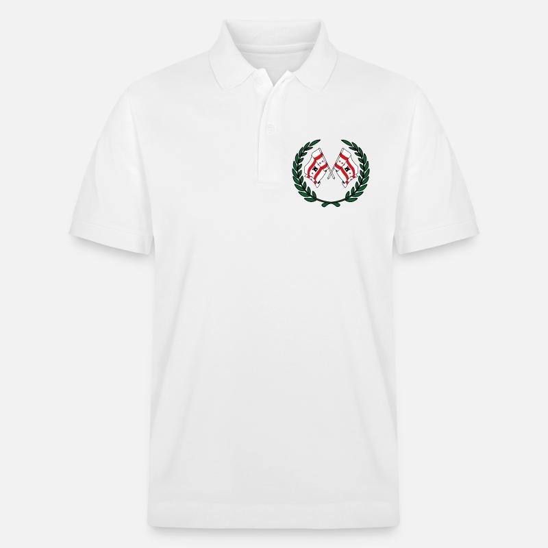 Flaggen Provinz Drenthe Lorbeerkranz - Stanley/Stella Unisex Bio-Poloshirt PREPSTER - Weiß