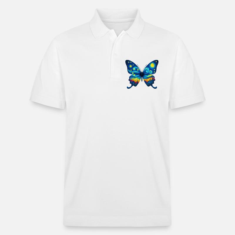 Schmetterling - Stanley/Stella Unisex Bio-Poloshirt PREPSTER - Weiß