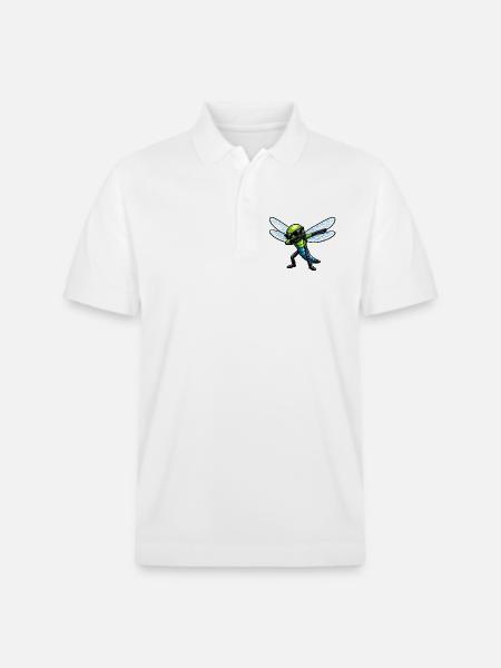 Dabbing Libelle - Stanley/Stella Unisex Bio-Poloshirt PREPSTER - Weiß