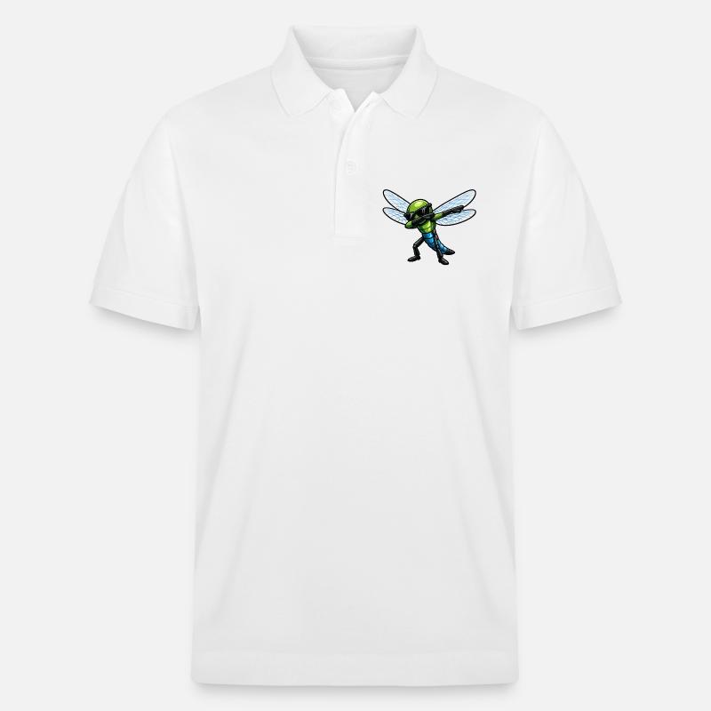 Dab de la Libellule - Polo PREPSTER bio Stanley/Stella Unisexe - blanc