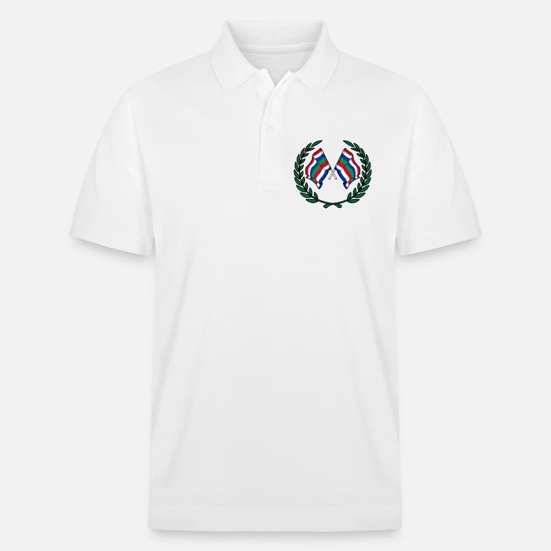 Schier Lorbeerflaggen – Inselstolz - Stanley/Stella Unisex Bio-Poloshirt PREPSTER - Weiß