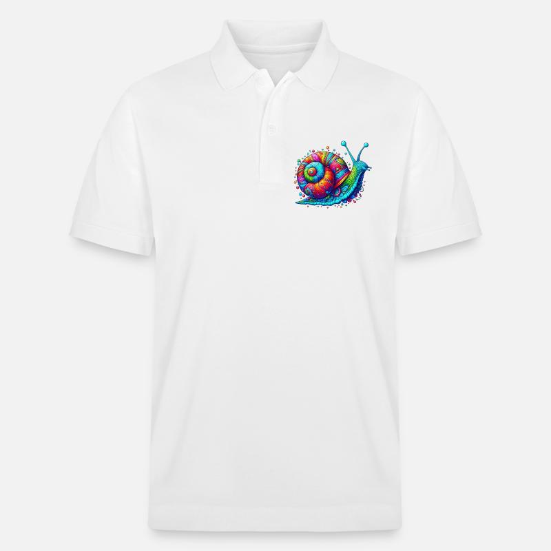Schnecke - Stanley/Stella Unisex Bio-Poloshirt PREPSTER - Weiß