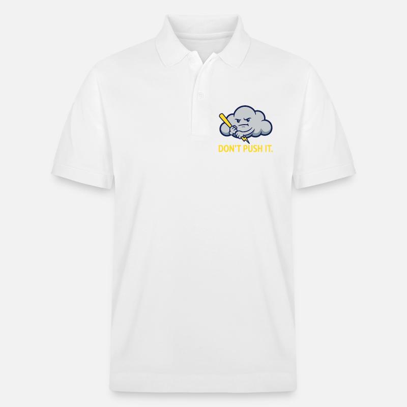 The Grumpy Storm Cloud Warning - Polo PREPSTER bio Stanley/Stella Unisexe - blanc