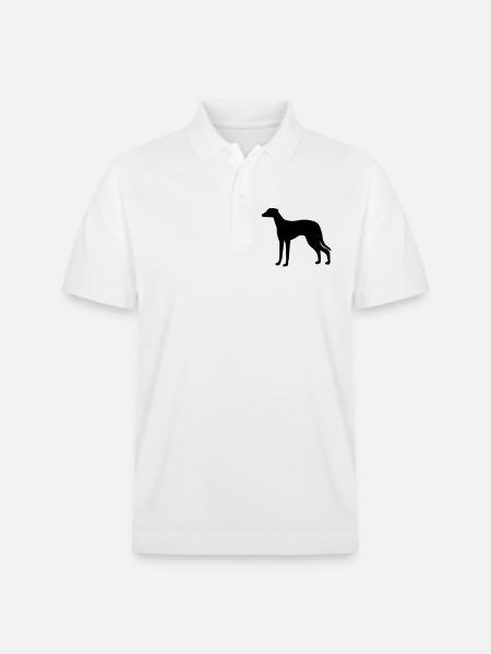 Greyhound Dog - Stanley/Stella Unisex Organic Polo Shirt PREPSTER - white