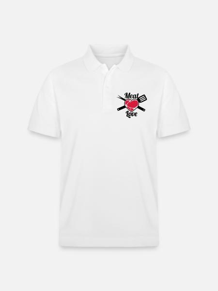 Meat Love - Stanley/Stella Unisex Bio-Poloshirt PREPSTER - Weiß