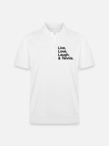 live love laugh and tennis - Stanley/Stella Unisex Organic Polo Shirt PREPSTER - white