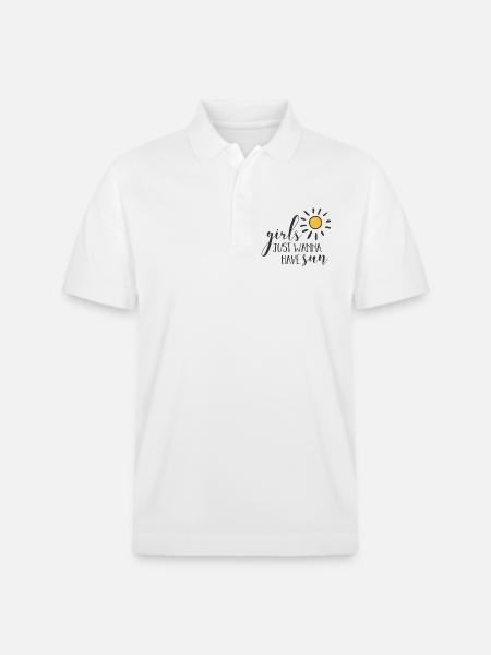 Girl Power Design Inspirierende Sonne - Stanley/Stella Unisex Bio-Poloshirt PREPSTER - Weiß