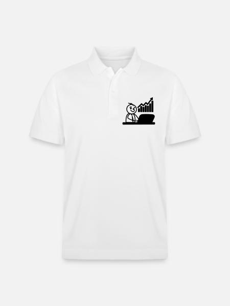 Chart stock broker - Stanley/Stella Unisex Organic Polo Shirt PREPSTER - white