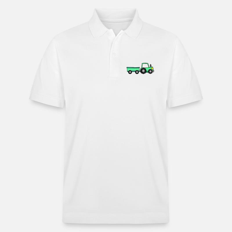 Tracteur avec remorque - Polo PREPSTER bio Stanley/Stella Unisexe - blanc