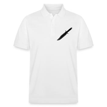 Rambo knife long - Stanley/Stella Unisex Organic Polo Shirt PREPSTER - white - Front - Roxy (174cm) & Andy (188cm)