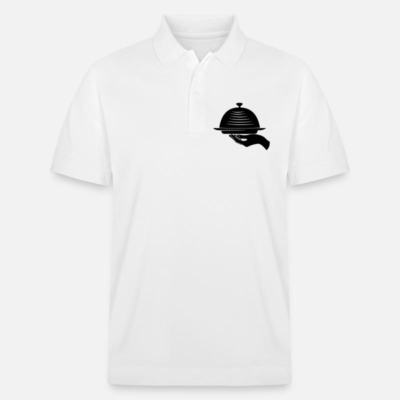 Kellnerhand mit Mahlzeit - Stanley/Stella Unisex Bio-Poloshirt PREPSTER - Weiß