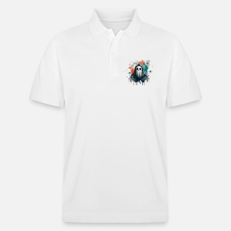 Halloween-süßes Gespenst - Stanley/Stella Unisex Bio-Poloshirt PREPSTER - Weiß