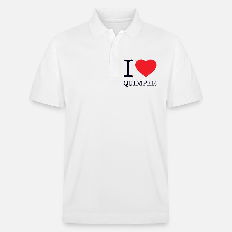 J’AIME QUIMPER - Polo PREPSTER bio Stanley/Stella Unisexe - blanc
