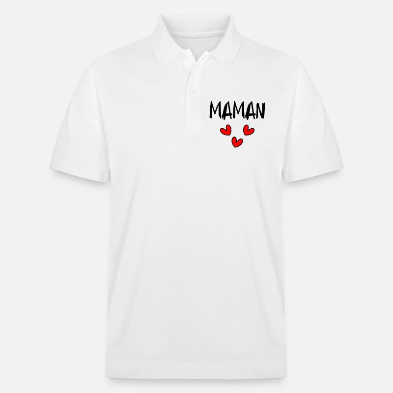 MAMA - Stanley/Stella Unisex Bio-Poloshirt PREPSTER - Weiß