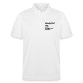 Motorcycle Motorcycle Motorcycle - Stanley/Stella Unisex Organic Polo Shirt PREPSTER - white - Front - Roxy (174cm) & Andy (188cm)