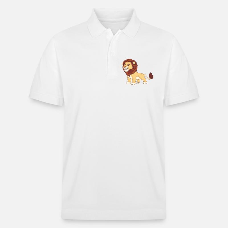 Ein prächtiger Löwe - Stanley/Stella Unisex Bio-Poloshirt PREPSTER - Weiß
