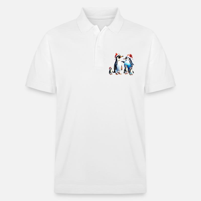 Pingouins mignons - Polo PREPSTER bio Stanley/Stella Unisexe - blanc