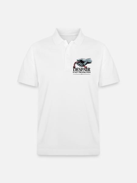 Resilient Hand Holding Frayed Rope - Stanley/Stella Unisex Organic Polo Shirt PREPSTER - white