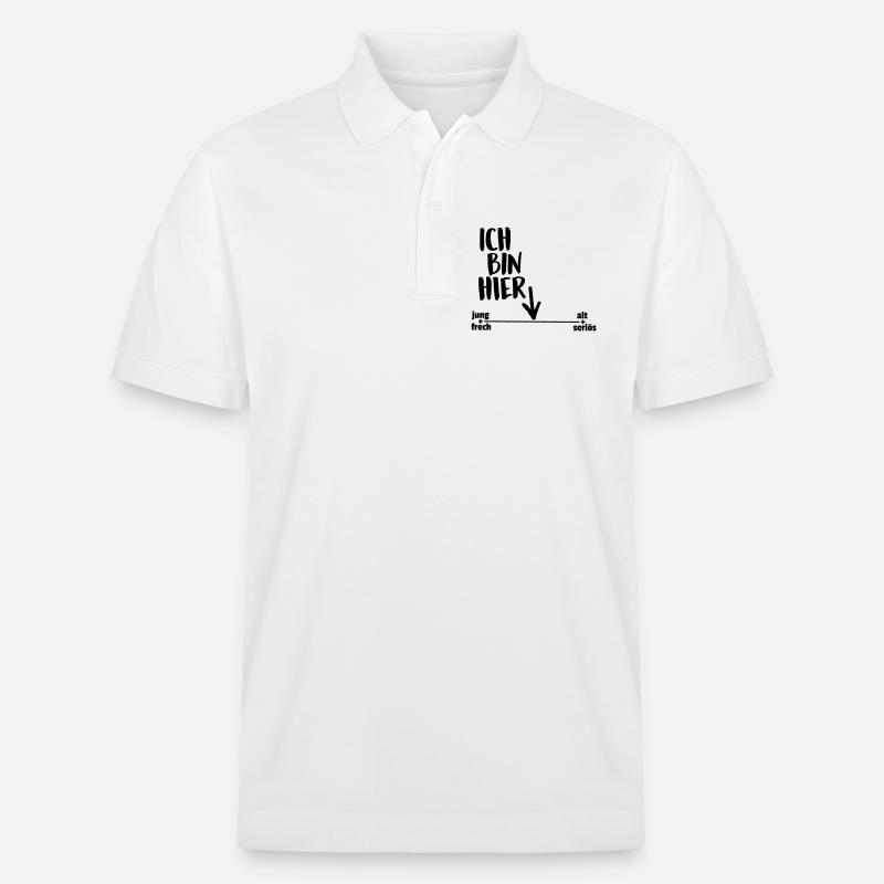 Je suis là - Polo PREPSTER bio Stanley/Stella Unisexe - blanc