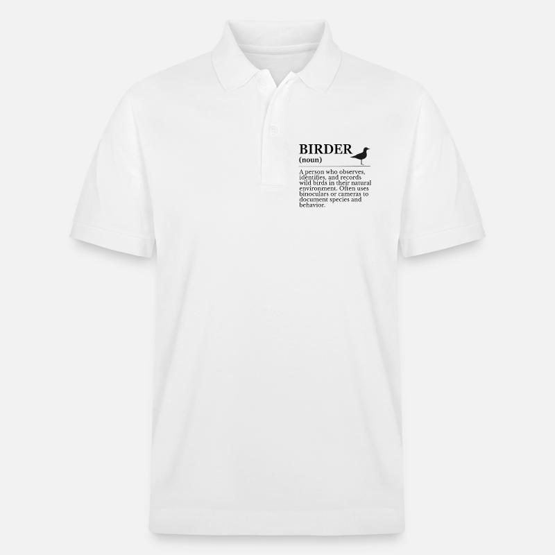 Birder Definition - Vogelbeobachter - Stanley/Stella Unisex Bio-Poloshirt PREPSTER - Weiß