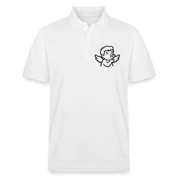 Ange Cupidon mignon | Amour et Saint-Valentin - Polo PREPSTER bio Stanley/Stella Unisexe - blanc - Devant - Roxy (174cm) & Andy (188cm)