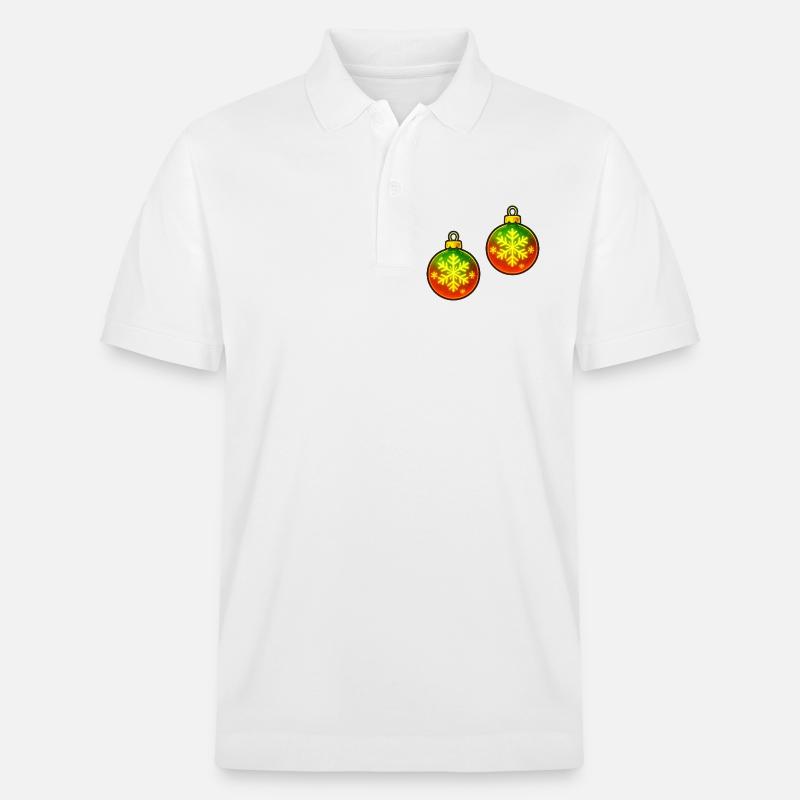 Weihnachtskugel Schneeflocke Ornament Kugel - Stanley/Stella Unisex Bio-Poloshirt PREPSTER - Weiß