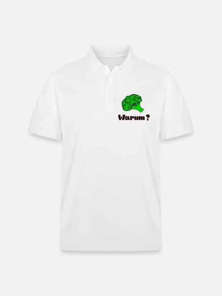 Why broccoli - Stanley/Stella Unisex Organic Polo Shirt PREPSTER - white