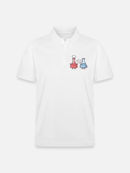 Overreacting - Chemist Humor - Stanley/Stella Unisex Organic Polo Shirt PREPSTER - white