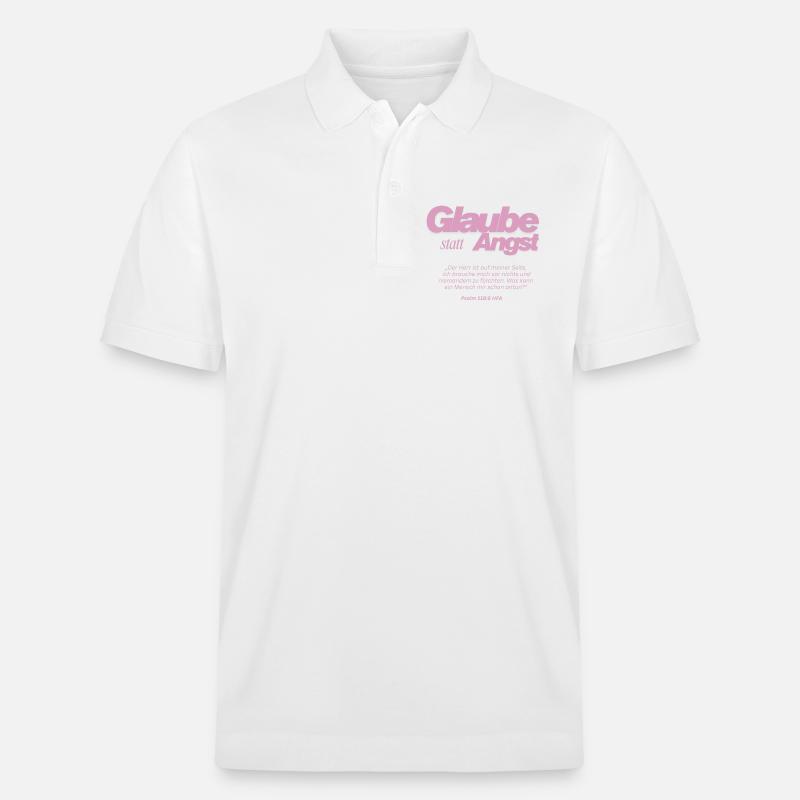 Glaube statt Angst  - Stanley/Stella Unisex Bio-Poloshirt PREPSTER - Weiß