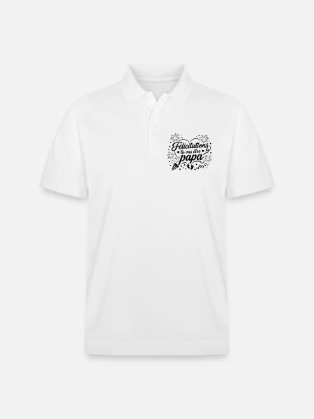 Félicitations tu vas être papa - Polo PREPSTER bio Stanley/Stella Unisexe - blanc