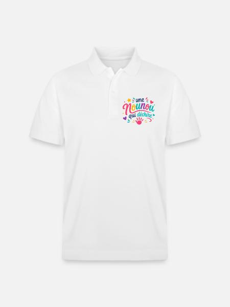 Une nounou qui déchire - Polo PREPSTER bio Stanley/Stella Unisexe - blanc