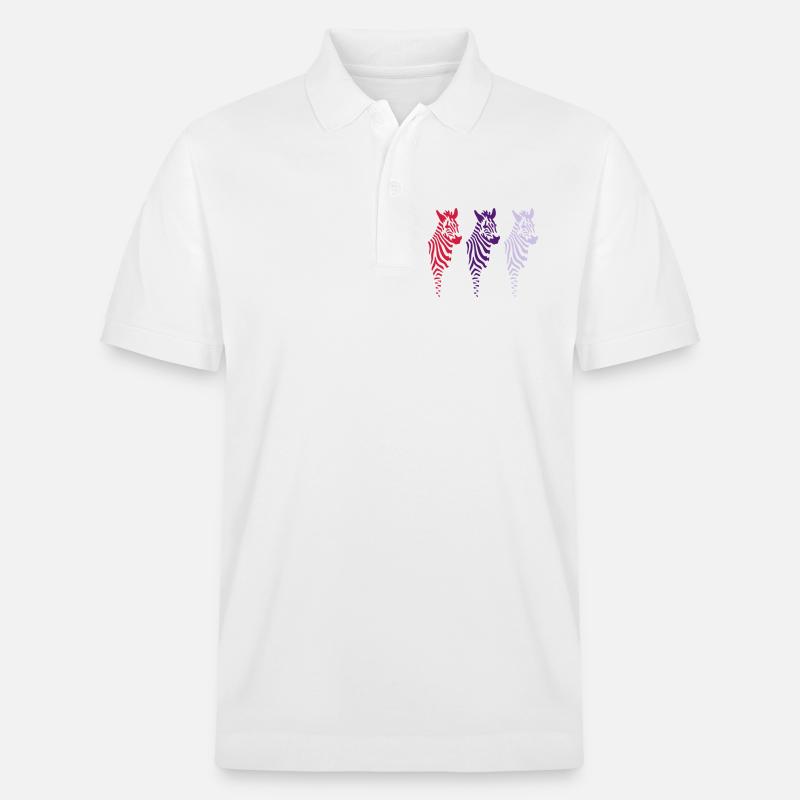 three zebras (b) - Polo PREPSTER bio Stanley/Stella Unisexe - blanc