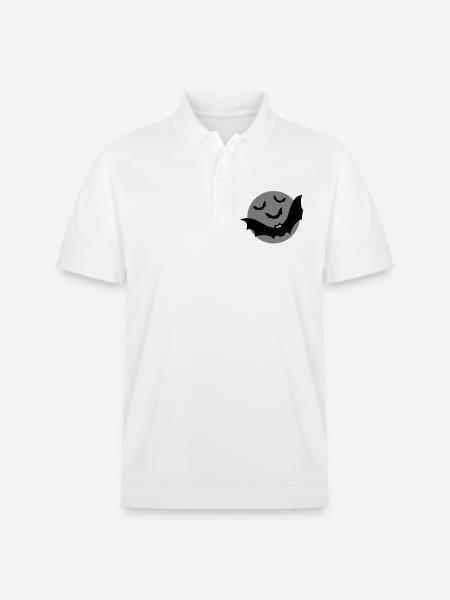 Bats - Stanley/Stella Unisex Organic Polo Shirt PREPSTER - white