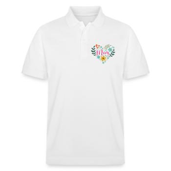 Beste Mutter aller Zeiten - Stanley/Stella Unisex Bio-Poloshirt PREPSTER - Weiß - Vorne - Roxy (174cm) & Andy (188cm)
