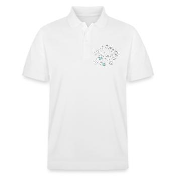 Nahrungsergänzungsmittel Pillen Pulver Tabletten - Stanley/Stella Unisex Bio-Poloshirt PREPSTER - Weiß - Vorne - Roxy (174cm) & Andy (188cm)