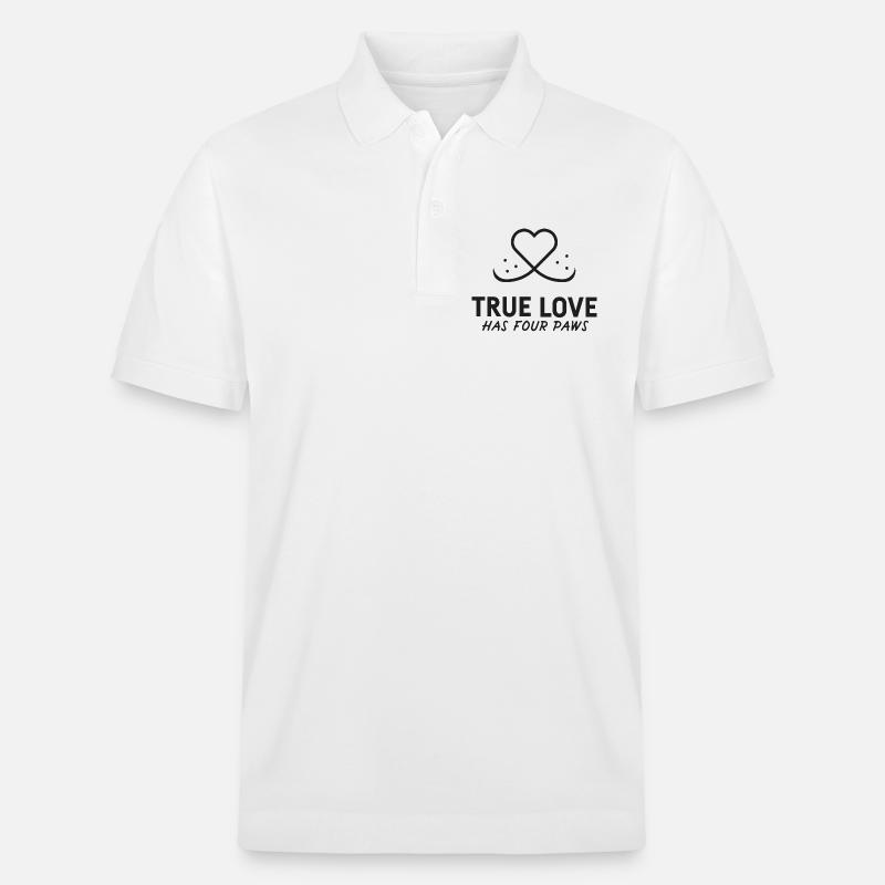 Le véritable amour a 4 pattes - Polo PREPSTER bio Stanley/Stella Unisexe - blanc