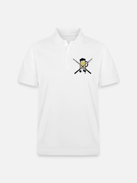 Angelruten Bierkrug Wappen - Stanley/Stella Unisex Bio-Poloshirt PREPSTER - Weiß