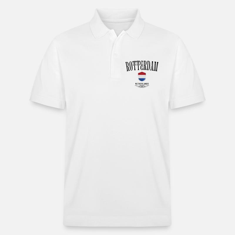 Souvenir Rotterdam, design élégant Rotterdam - Polo PREPSTER bio Stanley/Stella Unisexe - blanc