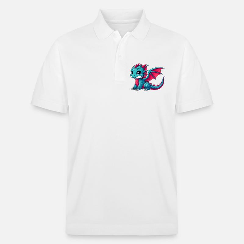Drache - Stanley/Stella Unisex Bio-Poloshirt PREPSTER - Weiß