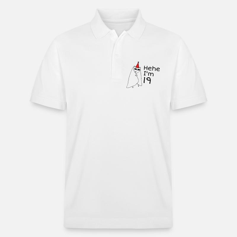 19-jähriges Jubiläumsgeschenk – 19-jähriges Jubiläumsgeschenk - Stanley/Stella Unisex Bio-Poloshirt PREPSTER - Weiß
