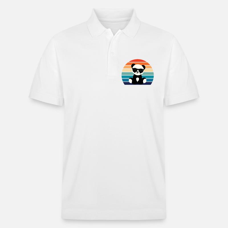 Cool Panda Graphic - Stanley/Stella Unisex Bio-Poloshirt PREPSTER - Weiß